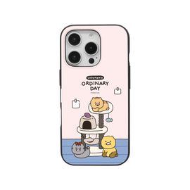 [S2B] KAKAO FRIENDS CHOONSIK Magnetic Door Wallet Card Case Compatible with iPhone – Dual Layer Protective Bumper Phone Case, Card Storage (2) - Made in Korea